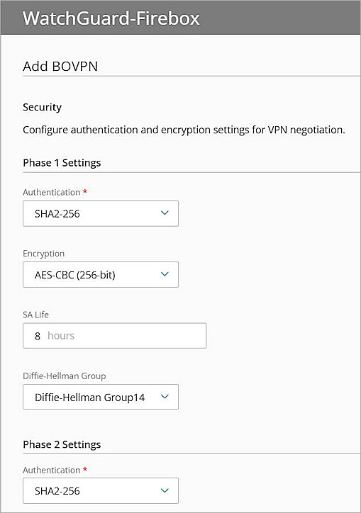 Screenshot of Firebox Cloud-Managed 5